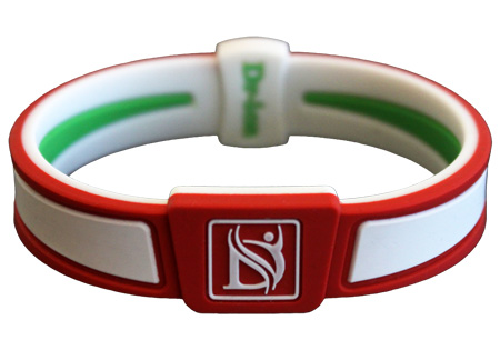 Dr-Ion: Reversible Wristband Red Green (Double Tone Design)
